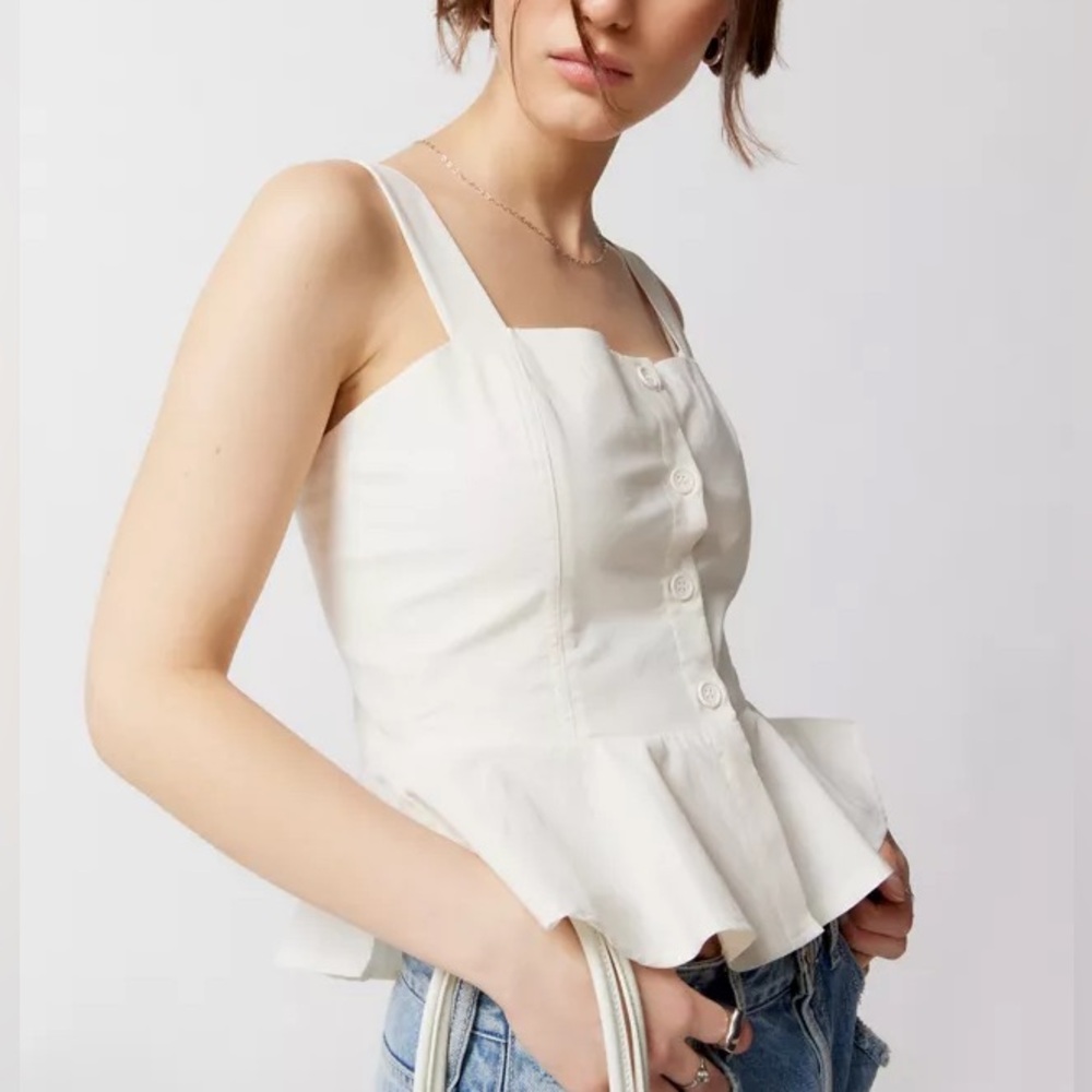 Urban Outfitters Elise Peplum Blouse NWT